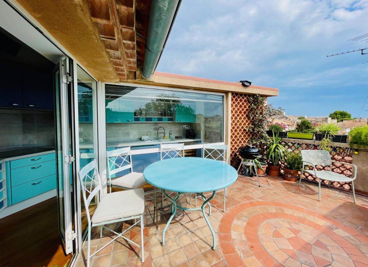 L'Atypique - T3 Grande Terrasse, Bbq Vue Et Cheminee Apartamento Avinhão Exterior foto